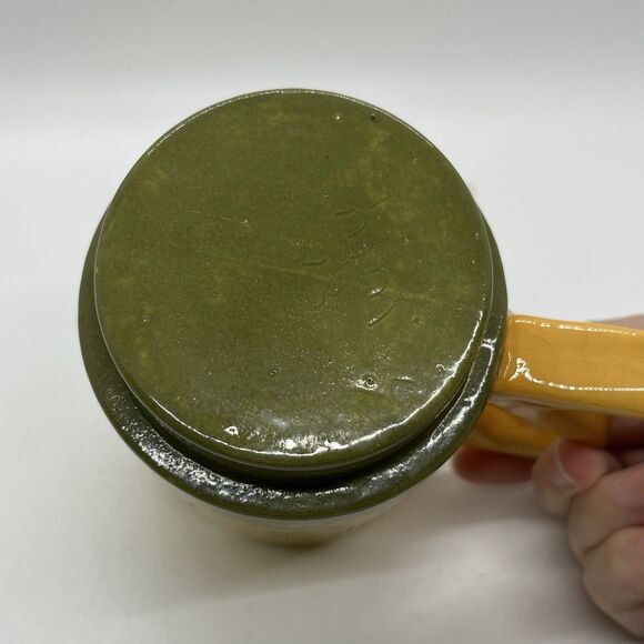 Vintage Retro 70s Hand Painted Pottery Mushroom Mug Cup Planter Pot As-Is - Picture 7 of 9